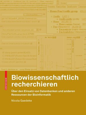 cover image of Biowissenschaftlich recherchieren